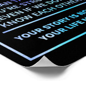 Suizidprävention - Bleibe Ihrer Lebensprobleme Poster (Ecke)