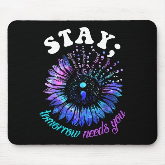 Suizidprävention Bleibe Morgen braucht Mental Mousepad (Vorne)