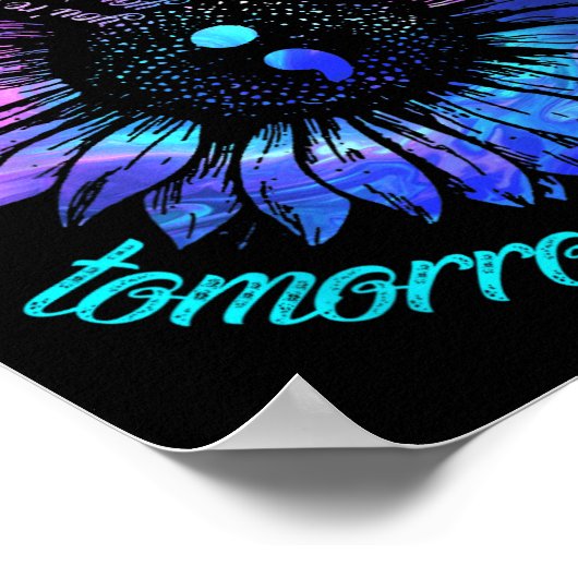 Suizidprävention Bleibe Morgen braucht Mental Poster (Ecke)