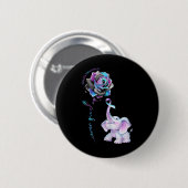 Suizidprävention Blume Elephant Ribbo Button (Vorne & Hinten)