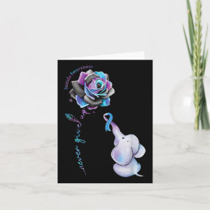 Suizidprävention Blume Elephant Ribbo Karte