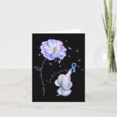 Suizidprävention Blume Elephant Ribbo Karte (Vorderseite)