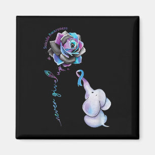 Suizidprävention Blume Elephant Ribbo Magnet