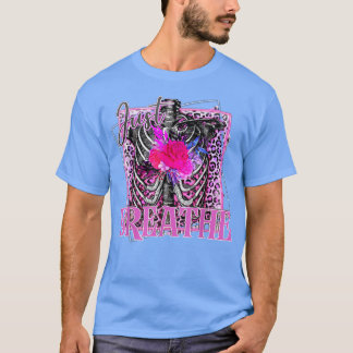 Suizidprävention Blumenskelett Atemnot T-Shirt