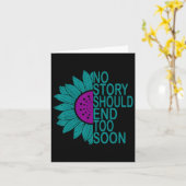 Suizidprävention Das Bewusstsein für keine Geschic Karte (Gelbe Blume)