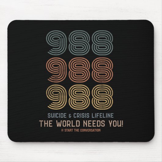 Suizidprävention Die Welt braucht Sie Mousepad (Vorne)