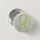 Suizidprävention Engel Awareness Ribbon Buttone Button (Vorne & Hinten)