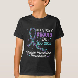 Suizidprävention Keine Story sollte Aquamarin ende T-Shirt