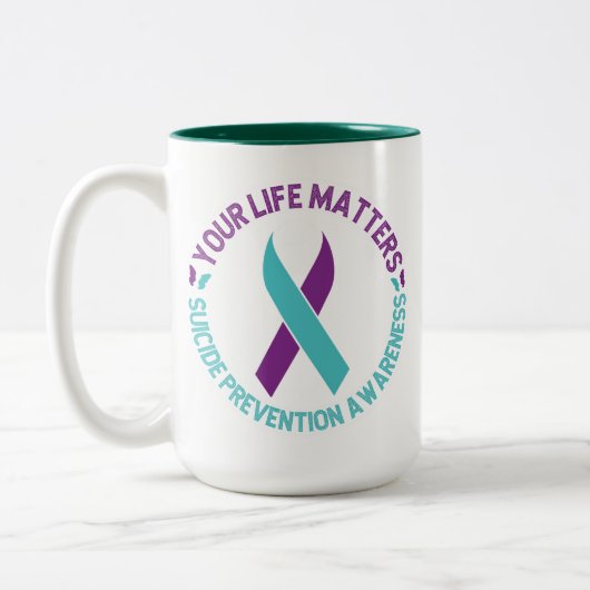 Suizidprävention Keramik Tasse (Links)