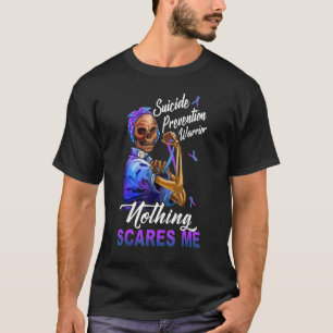 Suizidprävention Krieger Nichts stört mich Schädel T-Shirt