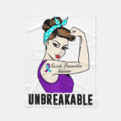 Suizidprävention Krieger unzerbrechlich Perfekter  Fleecedecke (Vorderseite)