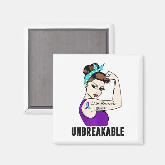 Suizidprävention Krieger unzerbrechlich Perfekter Magnet (Vorderseite/Rückseite)