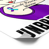 Suizidprävention Krieger unzerbrechlich Perfekter Poster (Ecke)