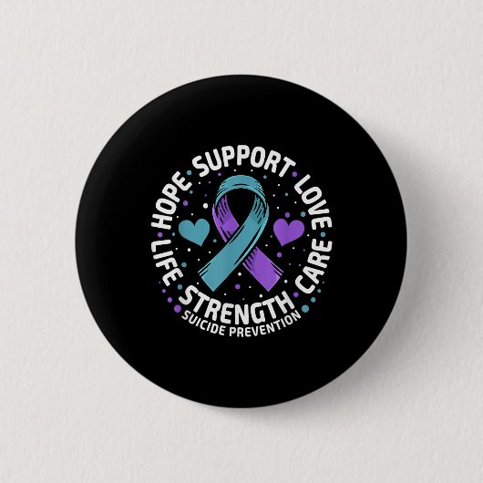 Suizidprävention Liebe Leben Selbstmord Button (Vorderseite)