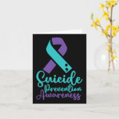 Suizidprävention Monat Aquamarines Lila Sma Karte (Gelbe Blume)