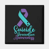 Suizidprävention Monat Aquamarines Lila Sma Magnet (Vorne)