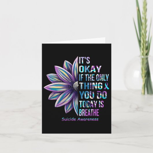 Suizidprävention Monat Familienunterstützung Karte (Vorderseite)