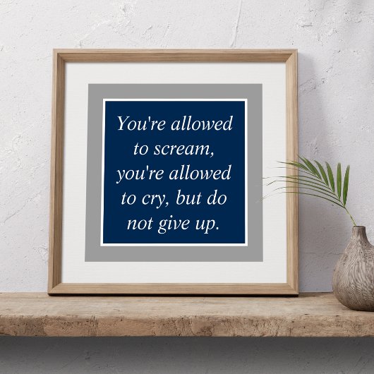 Suizidprävention Motivierend Poster