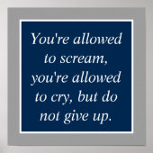 Suizidprävention Motivierend Poster (Vorne)