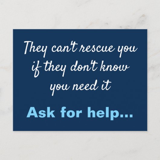 Suizidprävention Postkarte (Vorderseite)