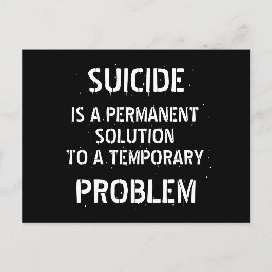 Suizidprävention Postkarte (Vorderseite)