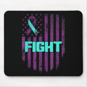 Suizidprävention Sensibilisierungskampagne US-Flag Mousepad