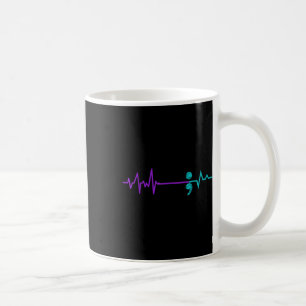 Suizidprävention Shirt Bewusstsein Semicolon Bleib Kaffeetasse