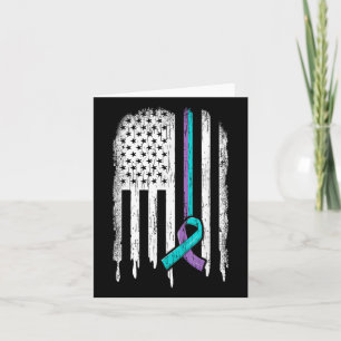 Suizidprävention Shirt Usa Flaggenstaat Ribbon Sui Karte