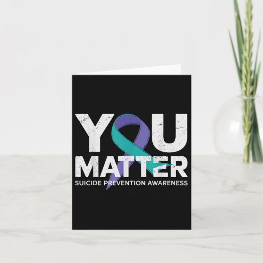 Suizidprävention Shirts Suizidbewusstsein T Shi Karte (Vorderseite)