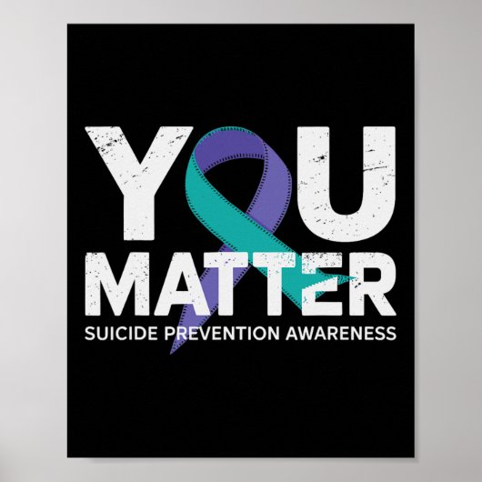 Suizidprävention Shirts Suizidbewusstsein T Shi Poster (Vorne)