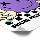 Suizidprävention Sie Problem Aquamariner Lila Selb Poster (Ecke)