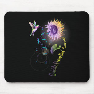 Suizidprävention Sonnenblumen Hummingbird Mousepad