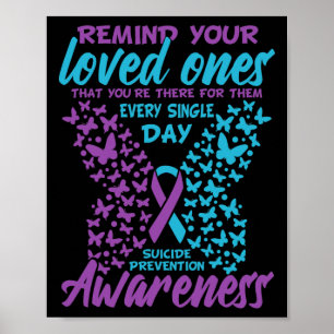 Suizidprävention und -bewusstsein Selbstmord Poster
