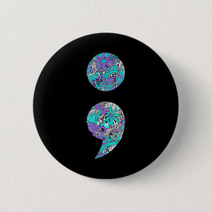 Suizidprävention und Depression Bewusstsein _1 Button