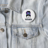 Suizidprävention Warrior Messy Bun Suicide Aware Button (Beispiel)