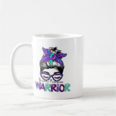 Suizidprävention Warrior Messy Bun Suicide Aware Kaffeetasse (Links)