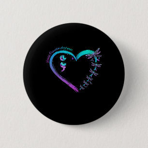 Suizidpräventions-Bewusstsein Libellen-Herz-Liebe  Button