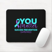 Suizidpräventions-Bewusstsein Teal Purple Ribbon Mousepad (Mit Mouse)