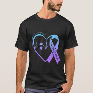 Suizidpräventions-Bewusstseinsmonat Türkis & Lila T-Shirt