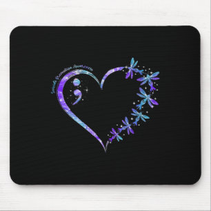 Suizidpräventions-Woche Herz Semikolon Mousepad