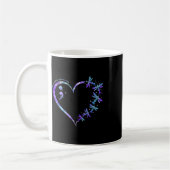 Suizidpräventions-Wochen-Herz Semikolon Kaffeetasse (Links)