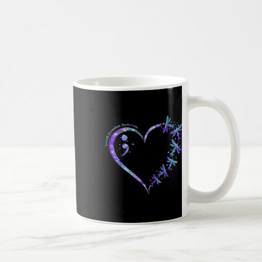 Suizidpräventions-Wochen-Herz Semikolon Kaffeetasse (Rechts)