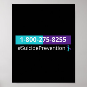 Suizidpräventionsbewusstsein 1-800-273-8255 poster