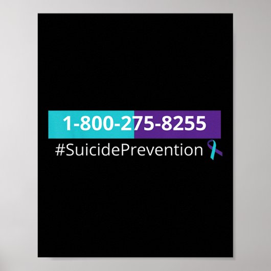 Suizidpräventionsbewusstsein 1-800-273-8255 poster (Vorne)
