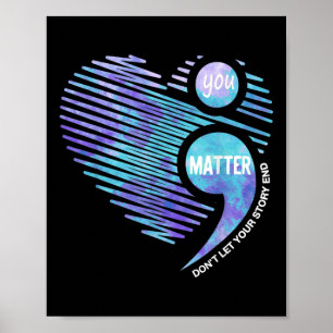 Suizidpräventionsbewusstsein Lass deine Geschichte Poster