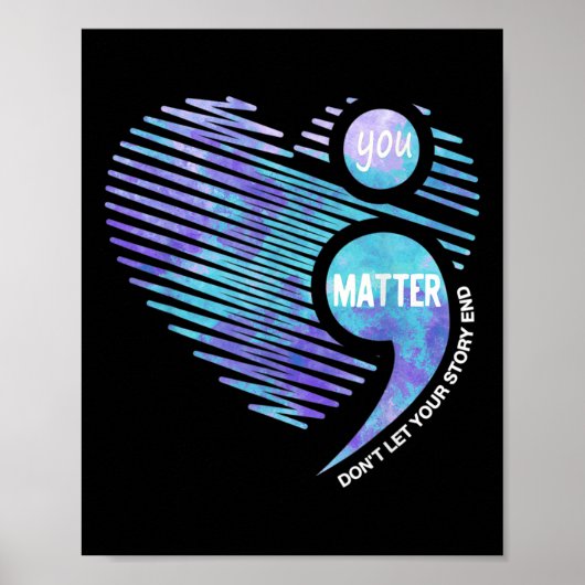 Suizidpräventionsbewusstsein Lass deine Geschichte Poster (Vorne)