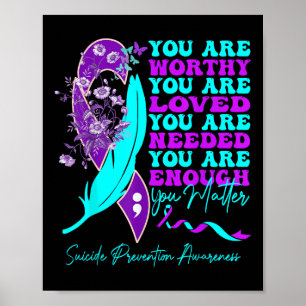 Suizidpräventionsbewusstsein Positive Motivation Poster