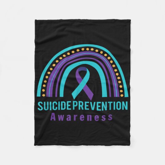 Suizidpräventionsbewusstsein Regenbogen & Teal &a Fleecedecke (Vorderseite)