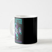Suizidpräventionsbewusstsein Sie Teal & Lila Kaffeetasse (Vorderseite Links)