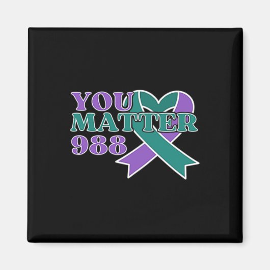Suizidverhütung 988 Sie Problem Pocket Design Magnet (Vorne)
